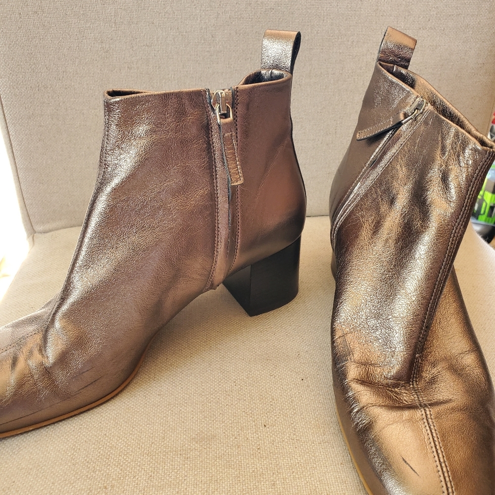 Everlane Gold Leather Day Boot